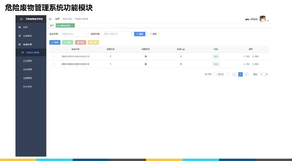 智能危险废物管理系统后台